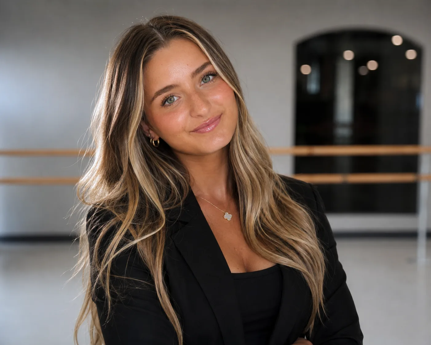 Talie, owner and director, in the studio