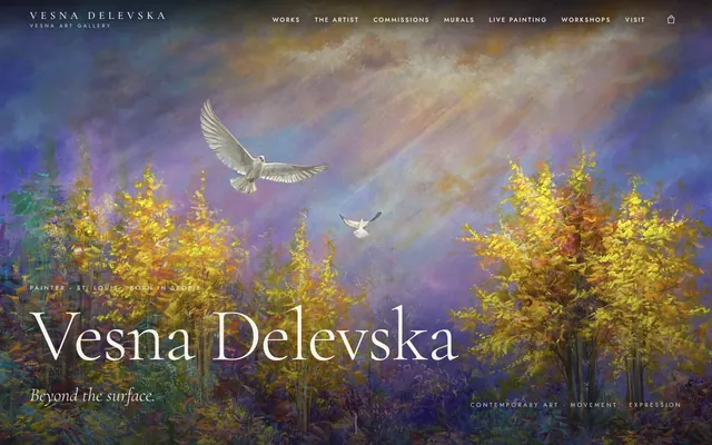 Vesna Art Gallery website concept